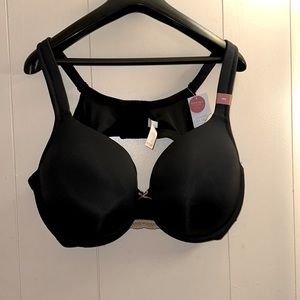 CACIQUE MODERN LUXE COLLECTION LIGHTLY LINED FULL COVERAGE BLACK BRA NWT 46C